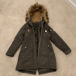 DKNY kids green winter coat